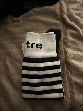 Black and White Striped soccer Socks